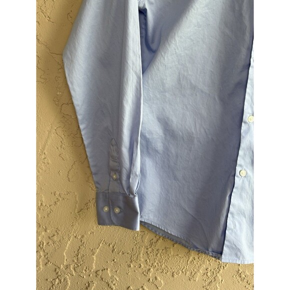 MICHAEL KORS Baby Blue Women’s Sz 14 Button Up Long Sleeve Cotton Shirt - Picture 4 of 7
